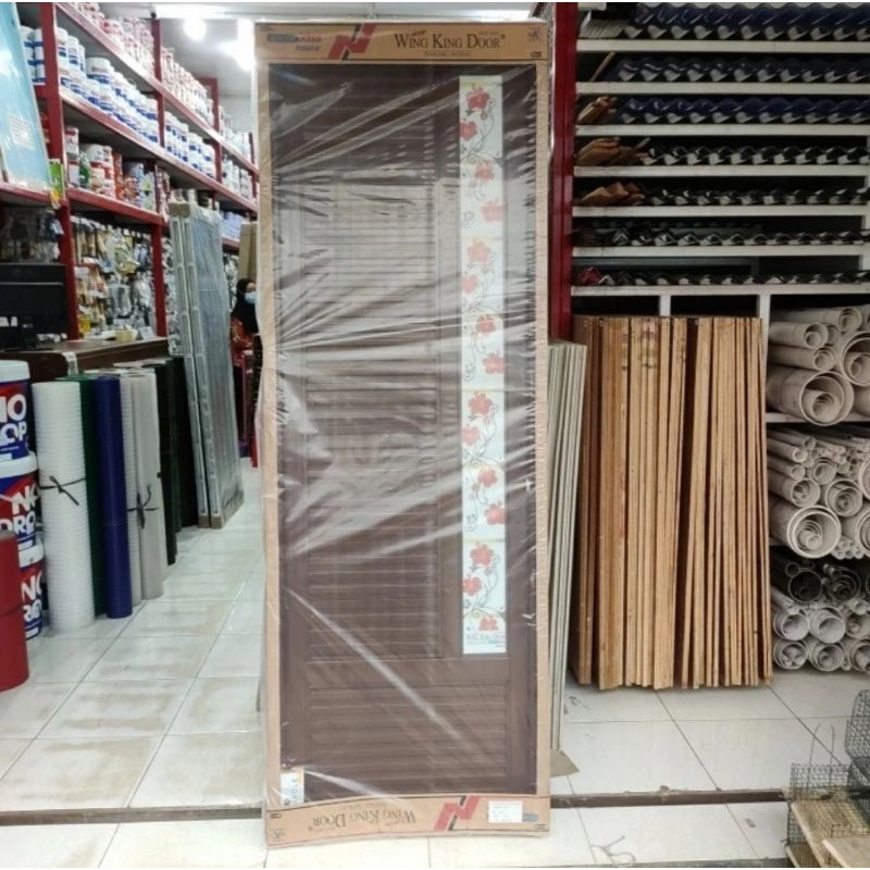 Pintu Kamar Mandi Kiri Galvalum WKD Wing King Door Tebal  8 x 71 x 201 cm