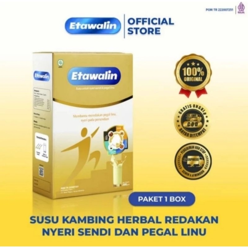 

Susu Kambing Etawalin 200g Mengatasi Masalah Persendian/Obat sendi Rhematik