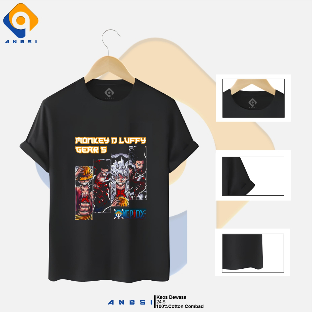 T Shirt One Piece Kaos One Piece Kaos Luffy Gear 5 Kaos One Piece Gear 5 Kaos Luffy