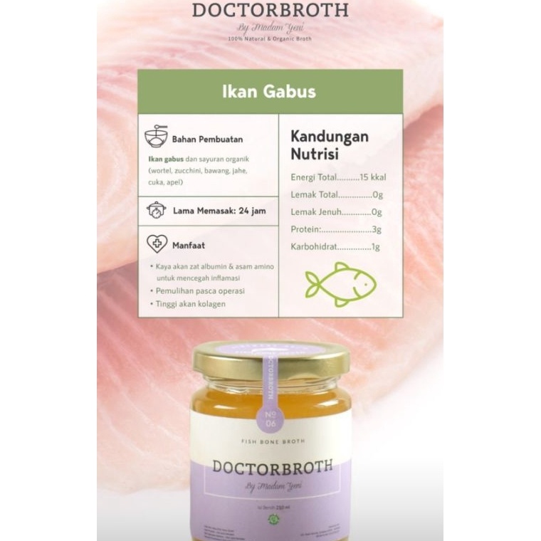 

MURAH LEBAY Ready Stock Bone Broth Doctor Broth Ikan GabusIkan Kutuk