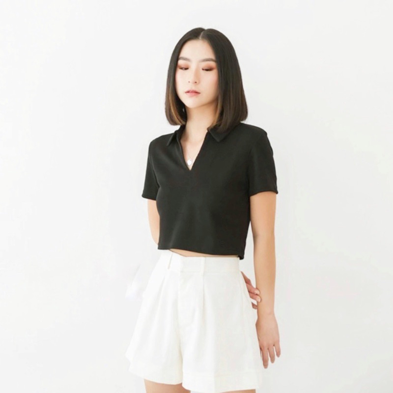 [COD] Mita Polo Shirt Crop Top #2689