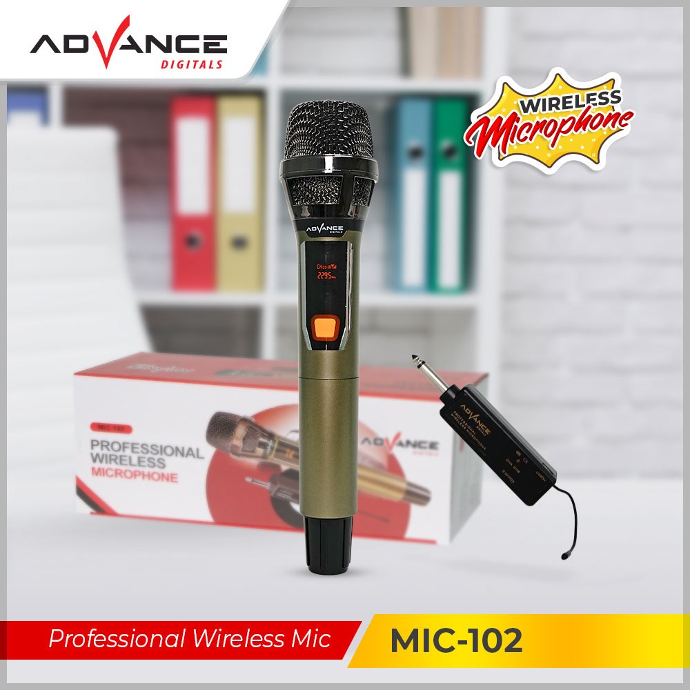 KAROKE WIRELESS // MICROPHONE ADVANCE SINGLE MIC-102 // MICROPHONE KAROKE TANPA KABEL GARANSI RESMI 