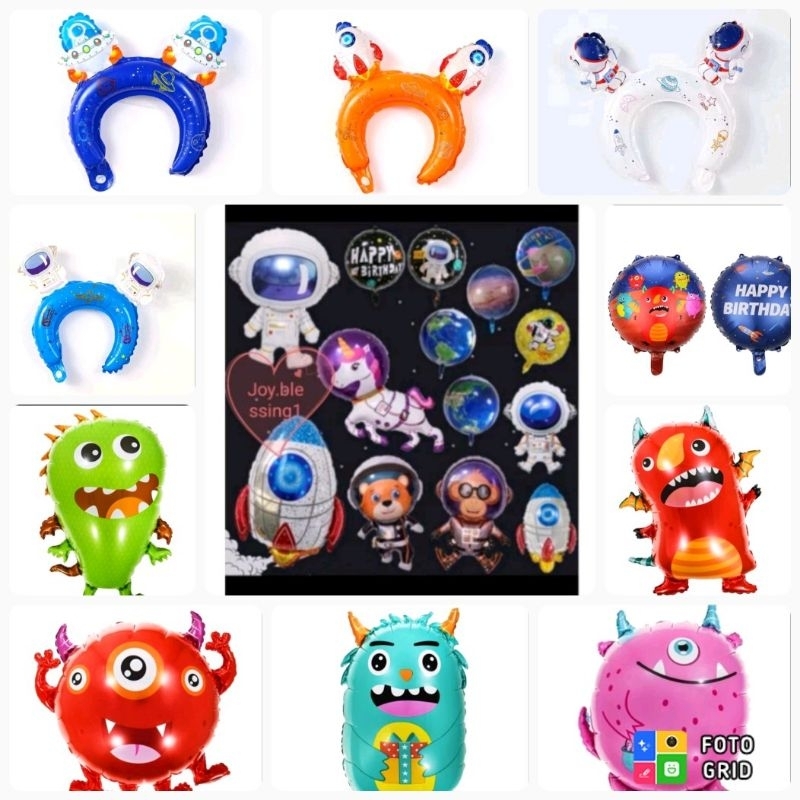 BALON FOIL ASTRONOT UFO LUAR ANGKASA roket /BALON FOIL STARWARS/Bando astronot/Balon alien/Balon tan