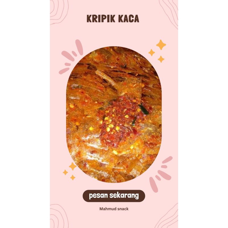 

kripik kaca 500 gram /jajan pedes/Snack pedes