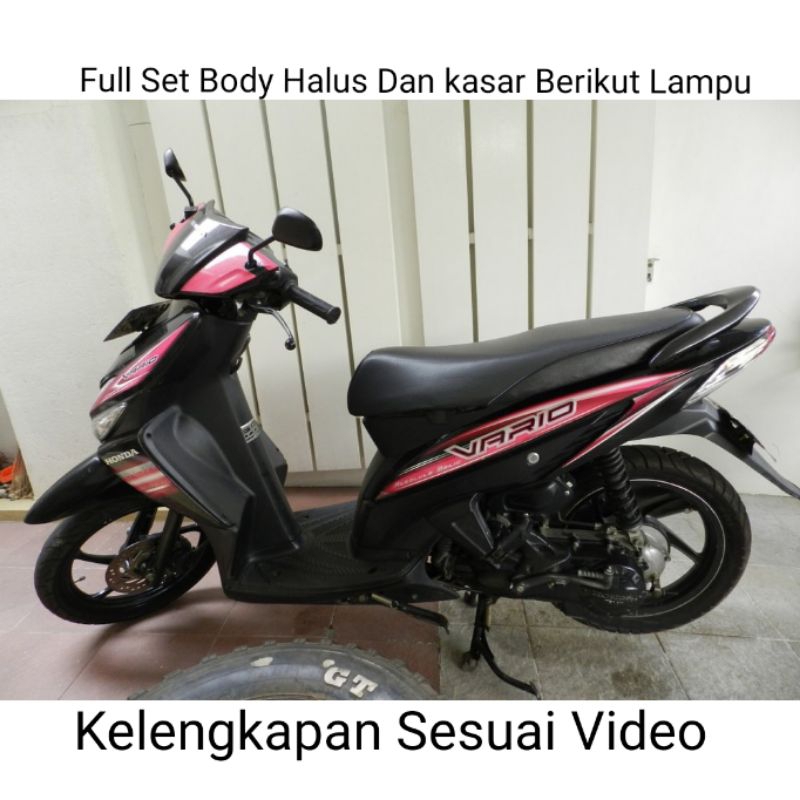 Full Body Vario 110 Lama Karbu Hitam Pink Full Set lengkap
