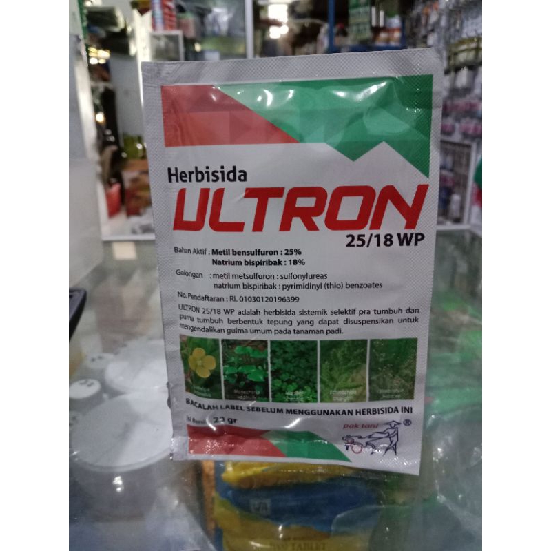 ULTRON 25/18WP/metil bensulfuron25%/natrium bispiribak18%/herbisida rumput untuk tanaman padi/obat r