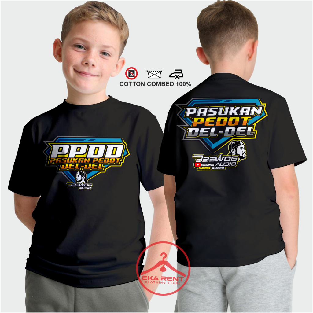 Baju Kaos Anak PPDD Brewog Audio Pasukan Pedot Del-Del Lengan Pendek