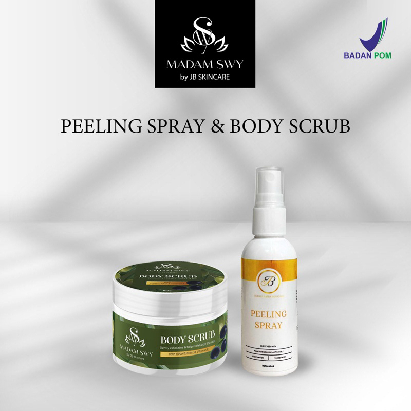 JB Skincare Peeling Spray & body scrub lulur zaitun