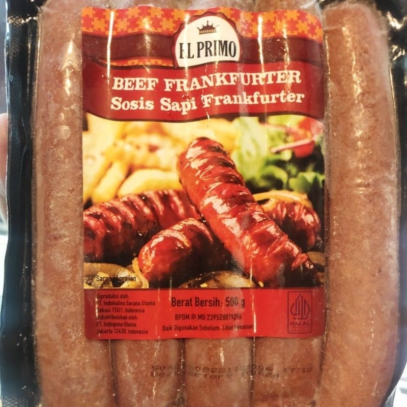 

Sosis Sapi Frankfurter (Beef Sausage Frankfurter) 500gr Elprimo