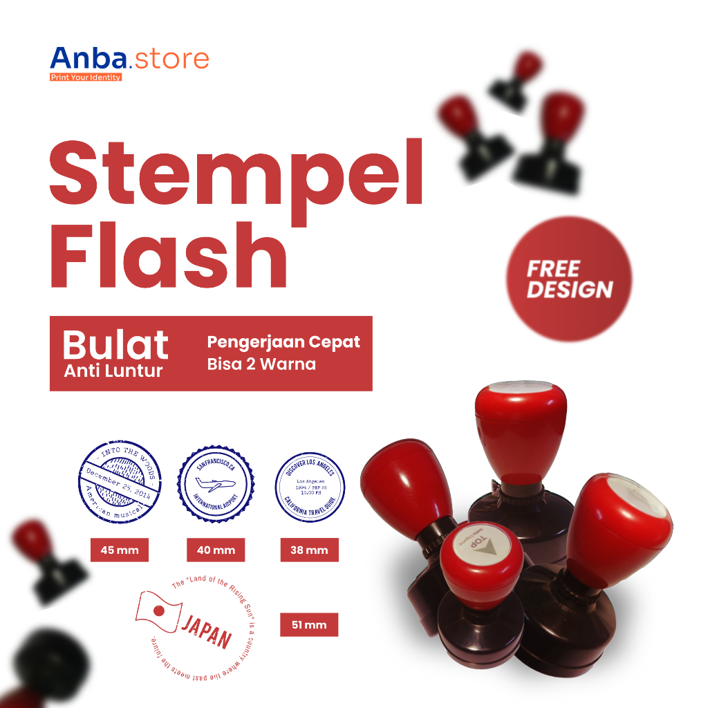 Stempel Flash  Custom | Stempel Bulat, Stempel sekolah, Stempel Toko | Stempel Yayasan