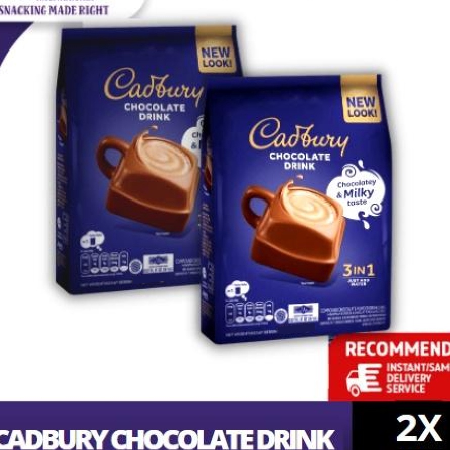 

KVHY4644 Free Ongkir Cadbury Hot Chocolate Drink 3 in 1 Regular 39g minuman coklat premium twinpack