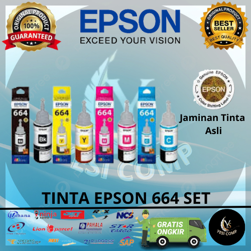 Tinta Epson 664 1set L220/L360/L120 Original