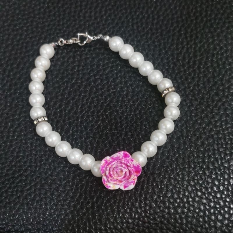 prelove Tali Masker Tali hijab mutiara pink