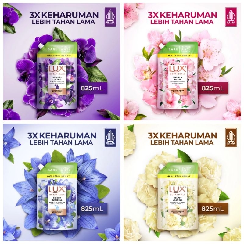 LUX BOTANICALS Sabun Mandi Cair / Lux Bodywash KEMASAN BARU 825ml