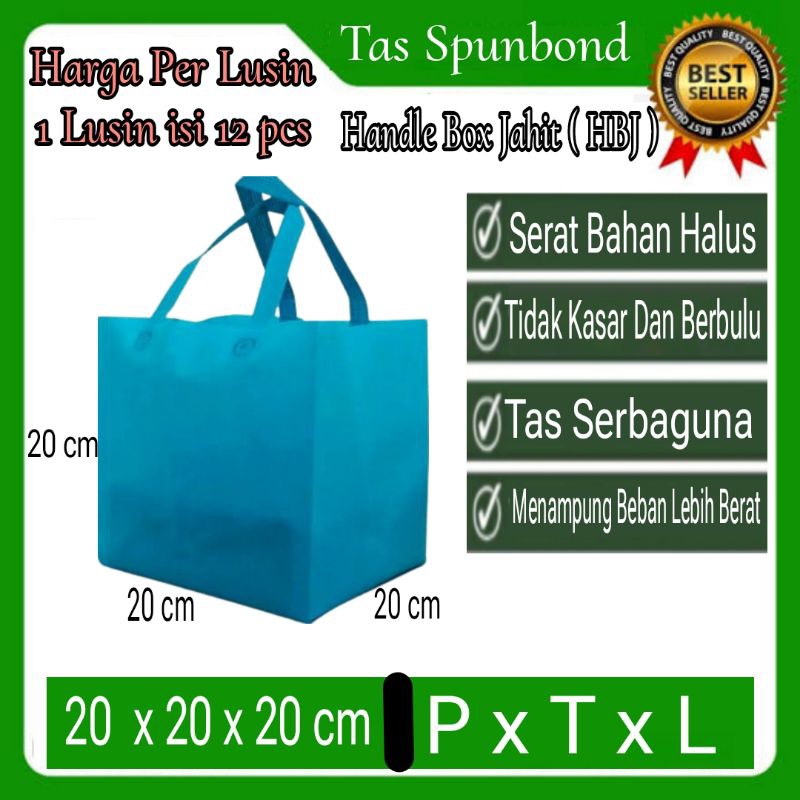 

1/LSN, Tas Kain Spunbond HBJ, Uk. 20x20 cm, Goodiebag,Souvenir,Seminar,Sembako,Tahlil,Hajat,Polos