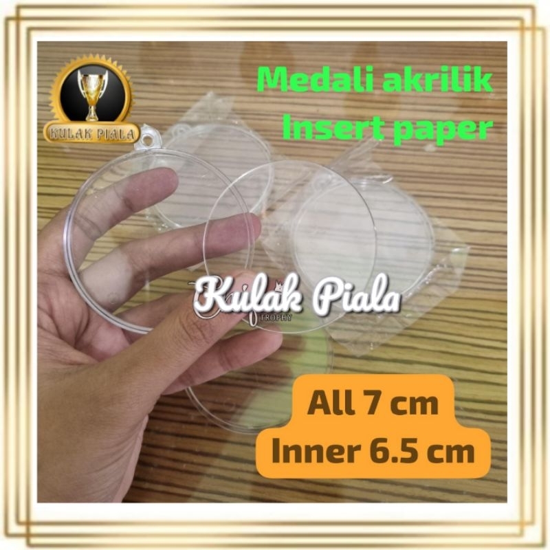 MEDALI AKRILIK INSERT PAPER KOSONGAN