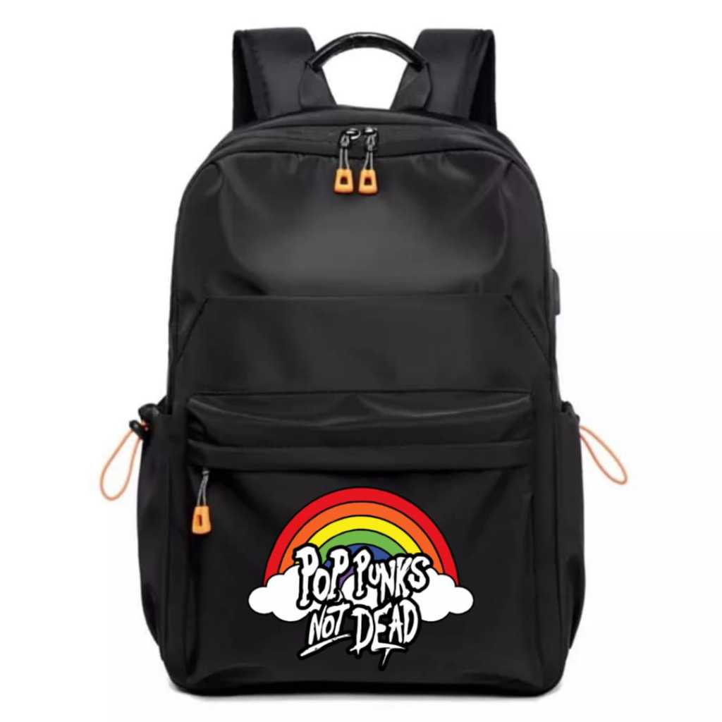 Daisuke Apparel Tas ransel Pria POP PUNK NOT DEAD backpack tas gendong  sekolah Tas Distro Waterproo