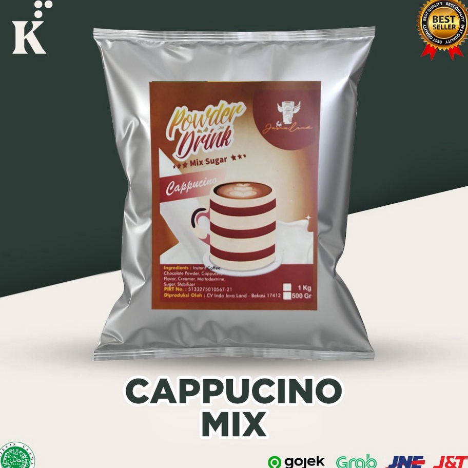 

RBJH431 PROMO MURAH Bubuk Minuman Bubble Drink Powder Rasa Cappucino Mix Sugar 1 KG Javaland