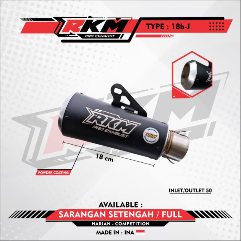 Silincer/Selencer Knalpot /Silencer Only P18 // ORIGINAL RKM PRO EXHAUST