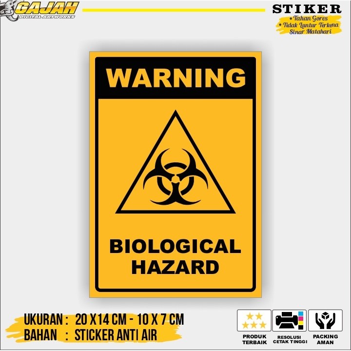 

Stiker Sign Biological Hazard