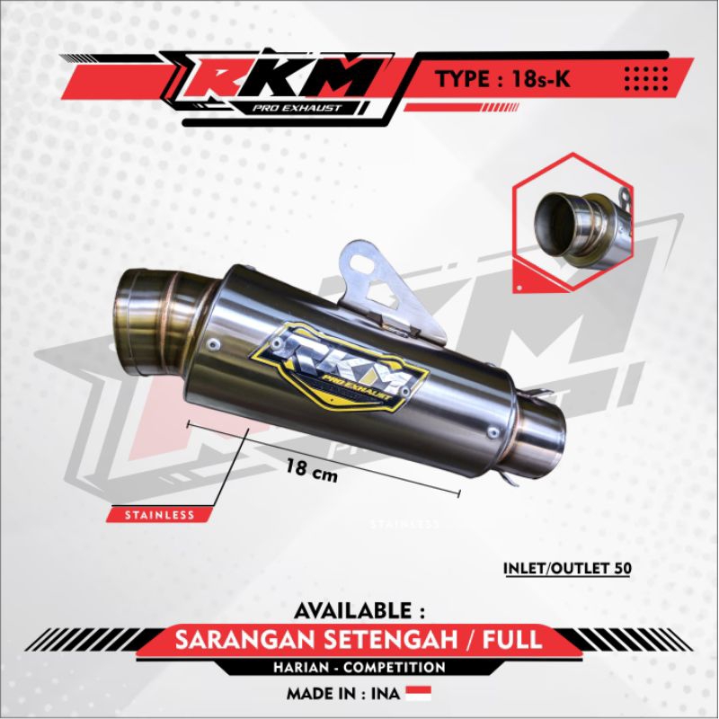 Silincer/Selencer Knalpot/Silencer Only P18 // ORIGINAL RKM PRO EXHAUST