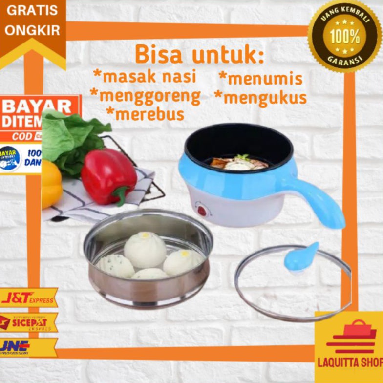 Tidak Diragukan panci wajan penggorengan alat masak listrik elektrik mie goreng teflon serbaguna mul
