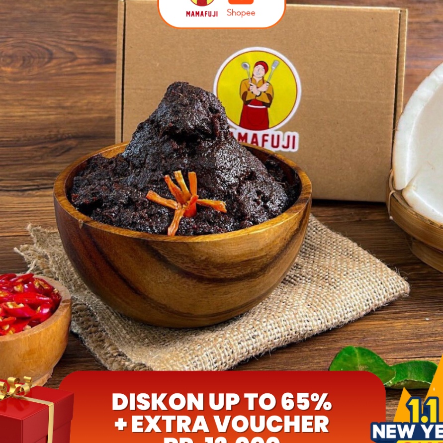 

FZTQ1438 D2289 Mamafuji Rendang Daging 35gr Mini Size