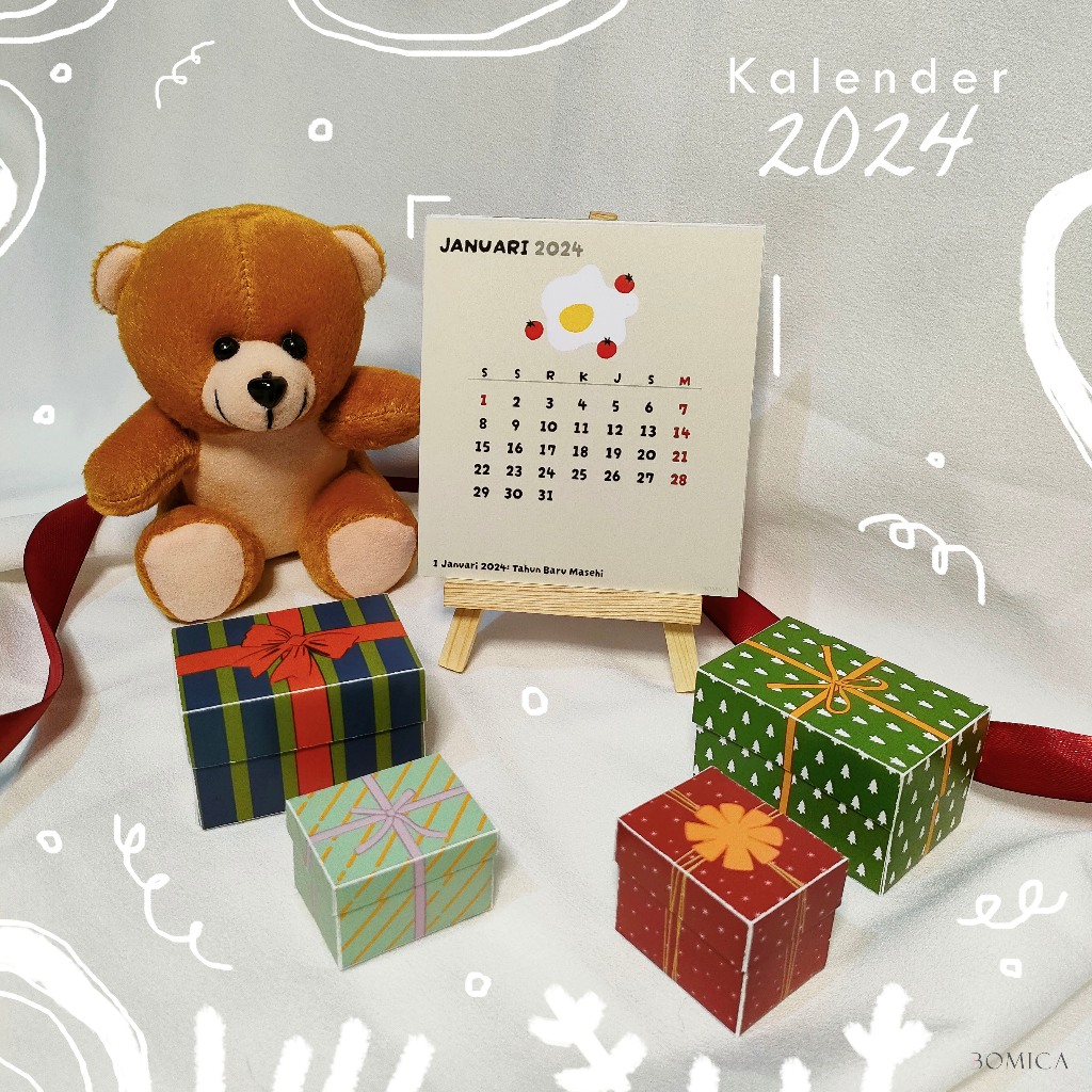 

Kalender Mini 2024 Easel Calendar Alat Tulis Perlengkapan Sekolah Kantor Rumah Lucu Aesthetic Dinding Decoration Dekorasi Kamar Poster Card Wall Art