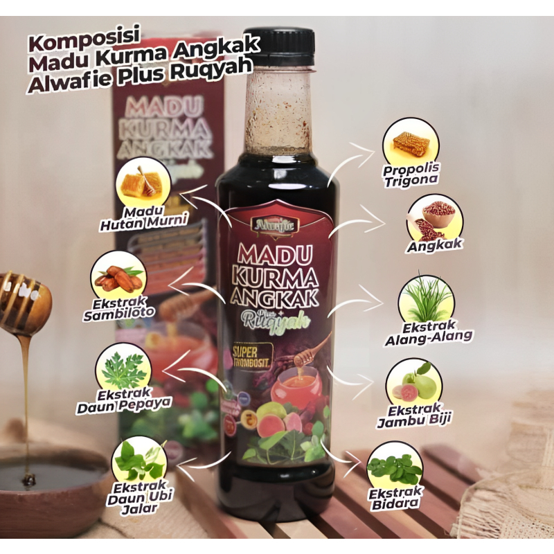 

Madu Kurma Angkak Plus Ruqyah Alwafie Al Wafie 470 gr