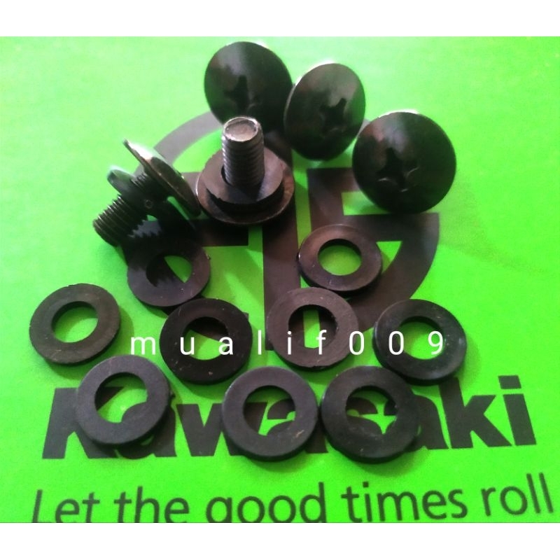 Ring nylon m6 ring baut body bodi fairing hitam M6 Ring washer nylon nilon ring plastik m6 hitam rin