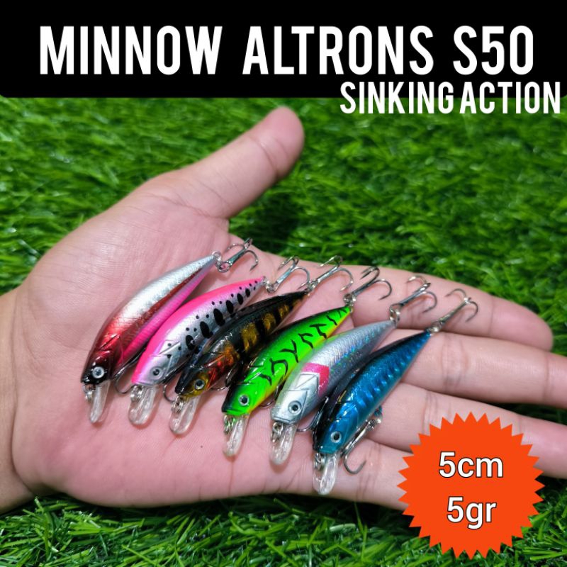 Minnow Ultralight Altrons 50S Sinking Action Minnow Killer
