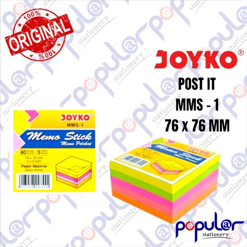 

Post It Joyko 5 Warna 76 x 76 MMS -1