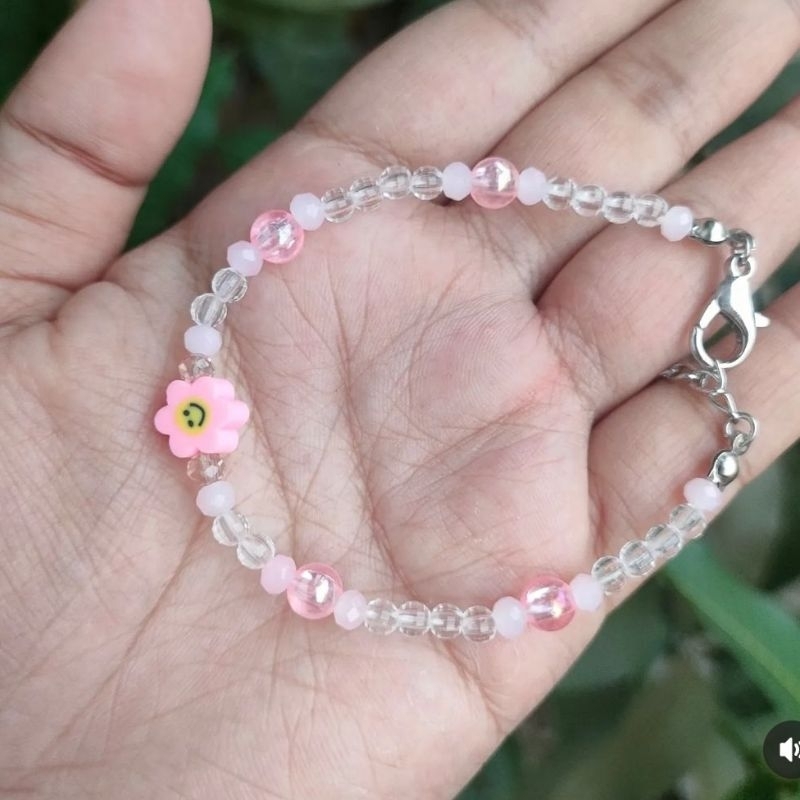 Ruka Gelang rantai manik clay smile