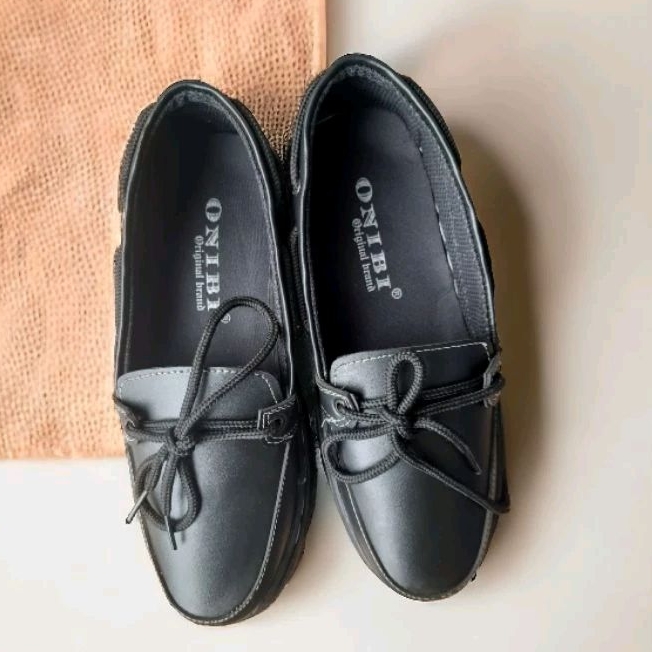 ONIBI Sepatu Dr. Martens Loafers Sepatu Dokmart Pria dan Wanita Onibi Loafers slip-on hitam