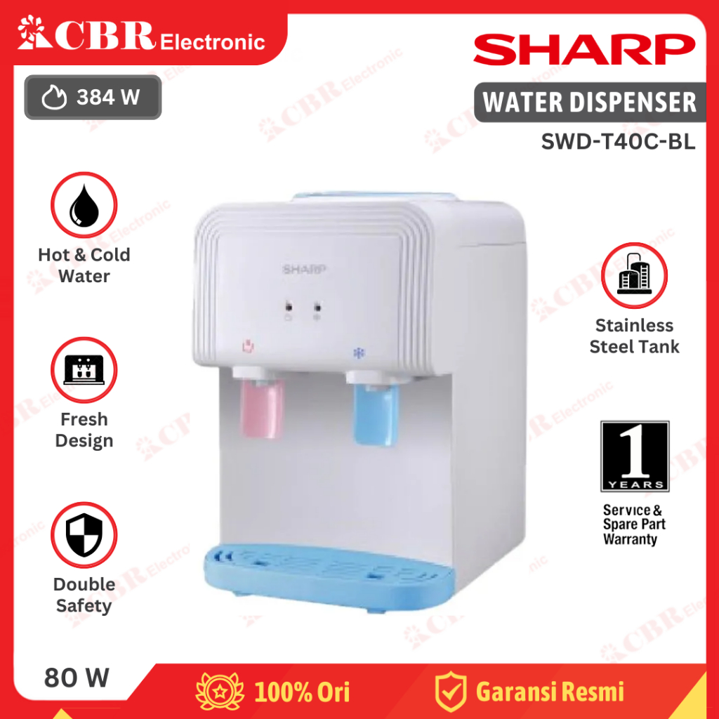 Dispenser Air Galon Atas SHARP SWD-T40C-BL