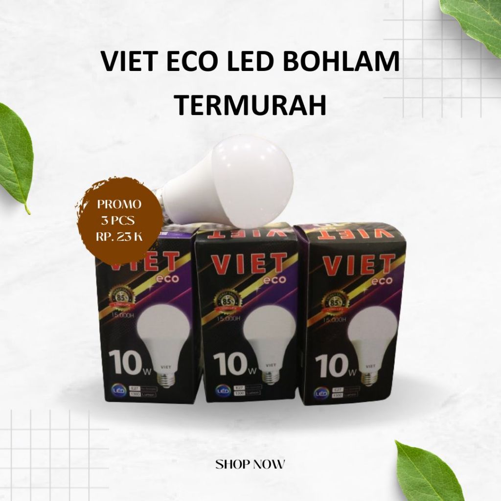 PAKET HEMAT 3 PCS LAMPU LED 10 WATT