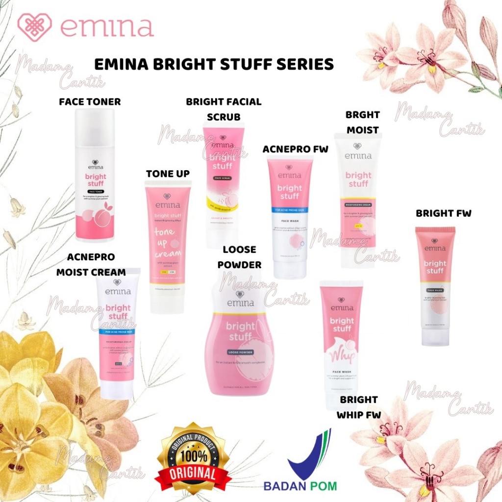 MADAME EMINA BRIGHT STUFF SERIES FOR ACNE PRONE SKIN - TONE UP TONER FACE MOISTURIZING