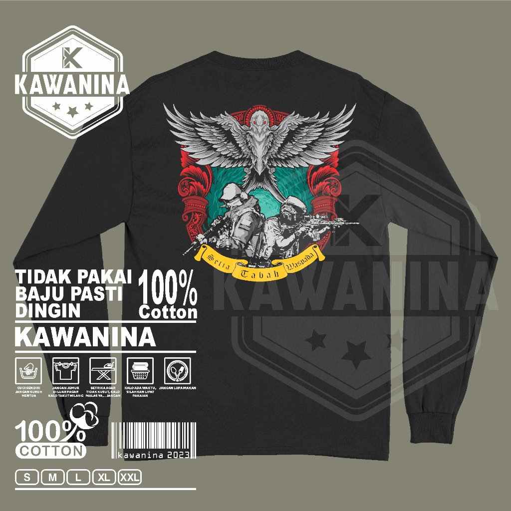 Kaos Lengan Panjang Gegana / Polri / Polisi / Brimob