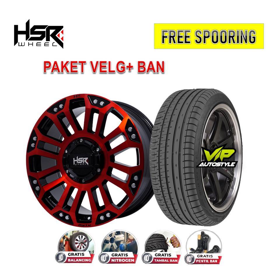 Paket Velg dan ban Mobil Ring 18 Daihatsu Terios Rush HSR MYTH05 R18 Plus Ban accelera