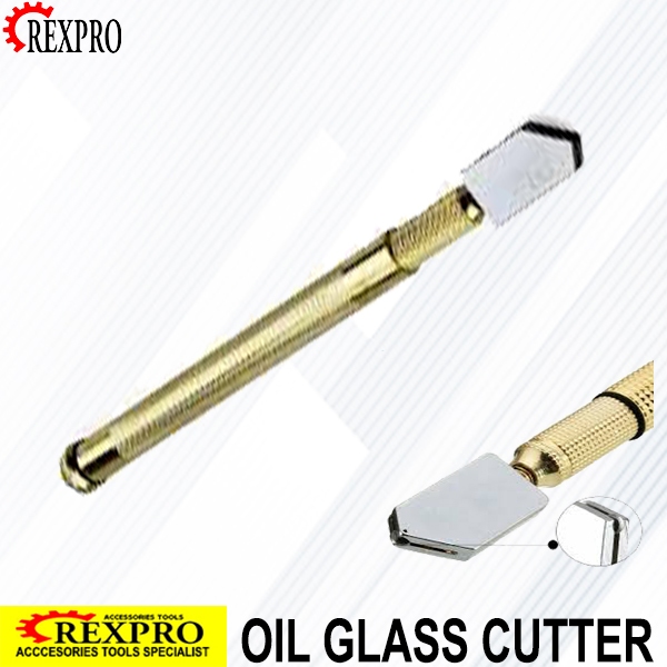 

oil glass cutter pisau potong kaca bahan fiber by REXPRO