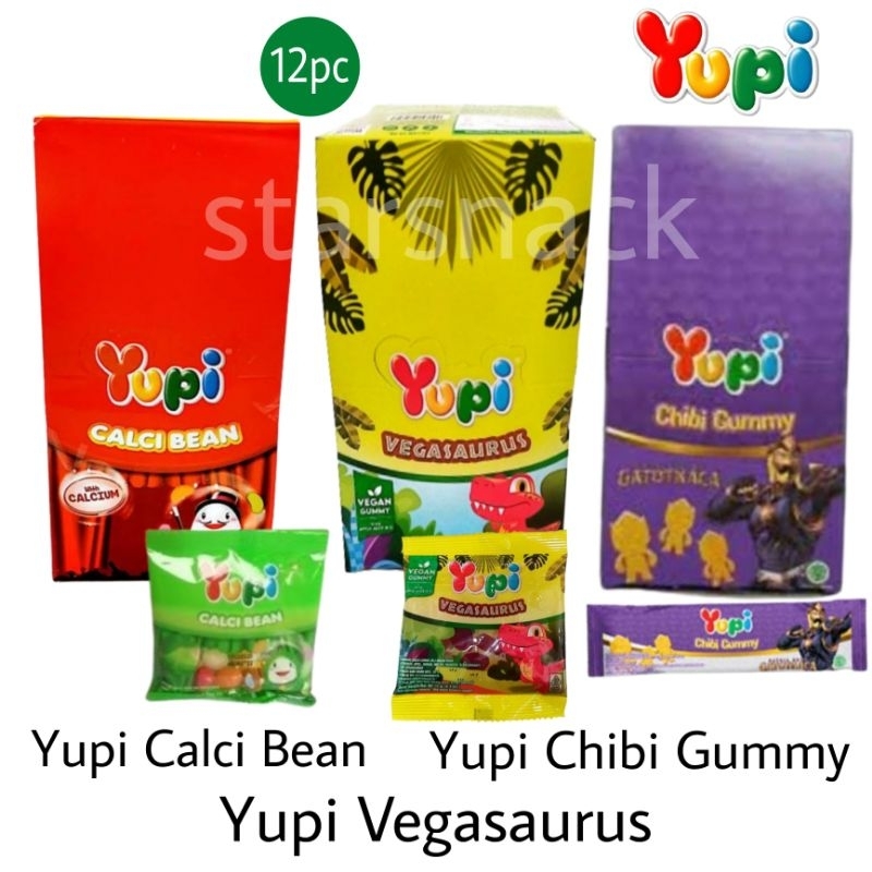 

Yupi Calci Bean Vegasaurus Chibi gummy isi 12pc