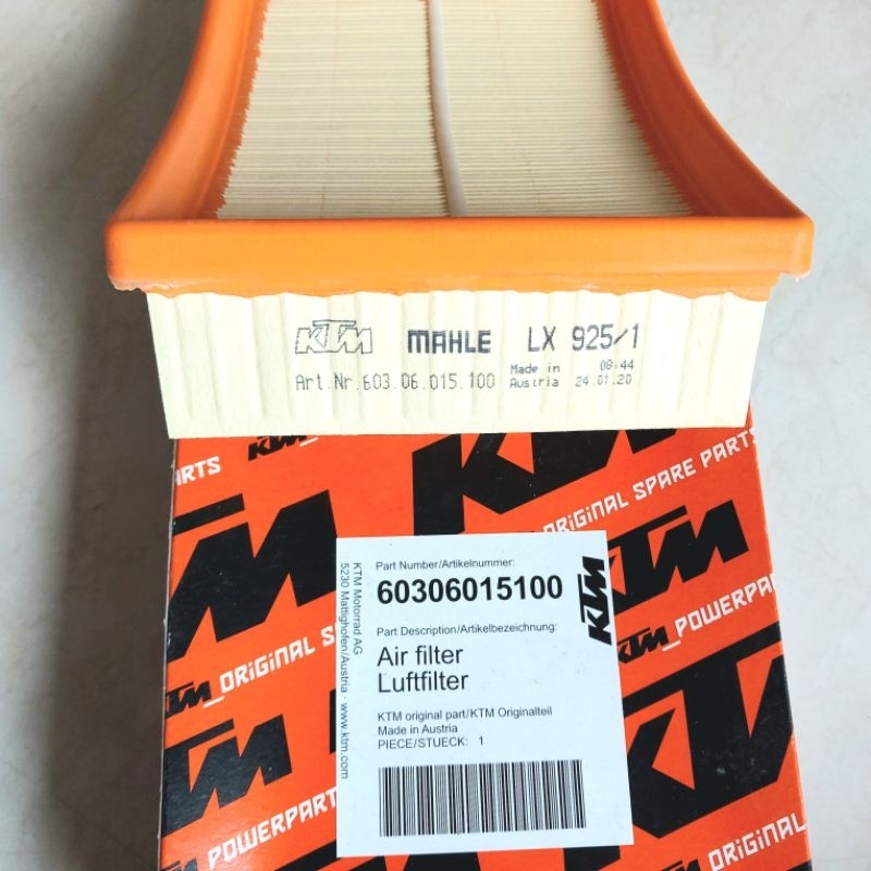 FILTER UDARA KTM ADVENTURE 790 1050 1190 1290 ORIGINAL AUSTRIA
