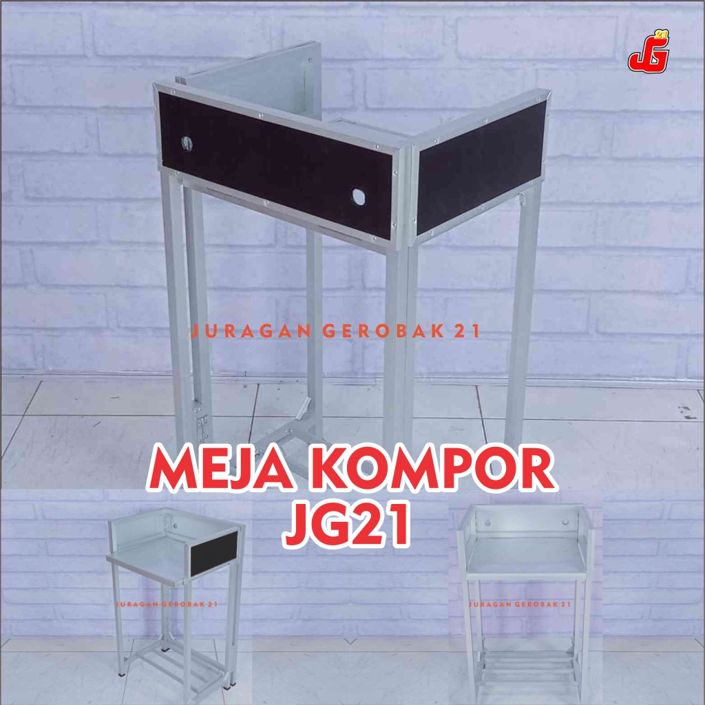Meja Lipat Kompor Gas 1 Tungku Aluminium Cocok Untuk Pendamping Booth Portable Gerobak Jualan