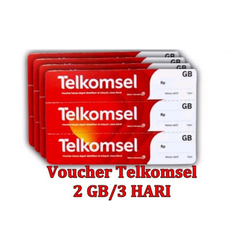 Voucher Telkomsel 2 GB/3 Hari Zona 1 Sumbagsel