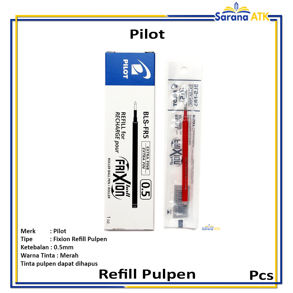 

Pilot - Frixion Refill Isi Pulpen Pilot 0,5 Merah - Pcs