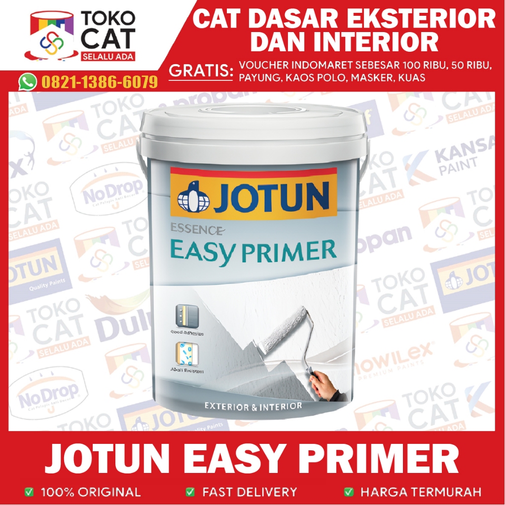 Cat Dasar Exterior & Interior | JOTUN EASY PRIMER PUTIH 25 KG | Kemasan Pail