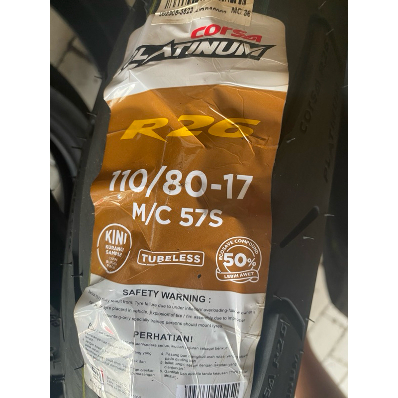 ban corsa platinum r26 110/80-17