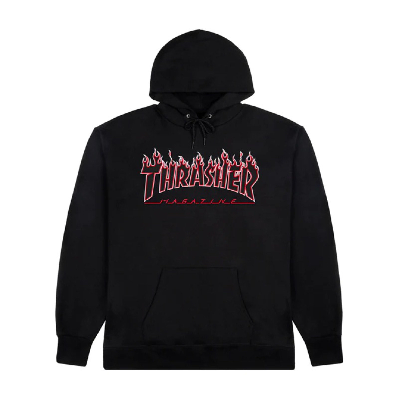 THRASHER HOODIE FLAME RED / BLACK