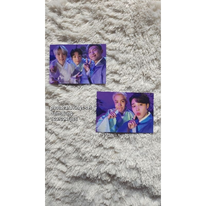 Photocard Rings Set Dalmajung Namjoon Suga jhope Jimin Jungkook