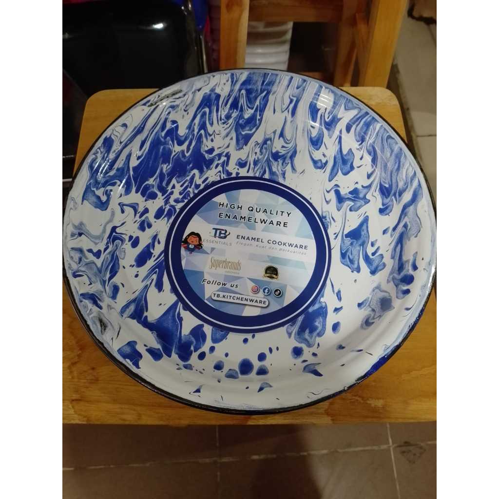 BAKI BULAT BLIRIK/NAMPAN BLIRIK BIRU 30 CM